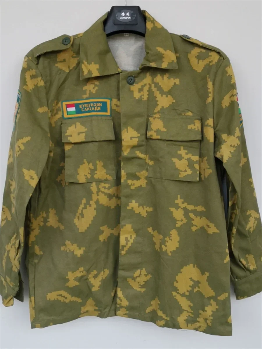 Nueva ropa de camuflaje de exportación, parte superior individual hecha de tela de algodón y poliéster para entusiastas militares al aire libre, resistente y de uso.