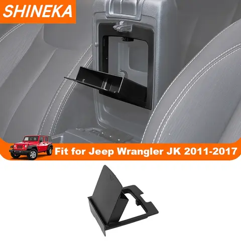 SHINEKA 자동차 센터 콘솔 팔걸이 상자 보관함 Jeep Wrangler JK 2011 2012 2013 2014 2015 2016 2017 인테리어 액세서리