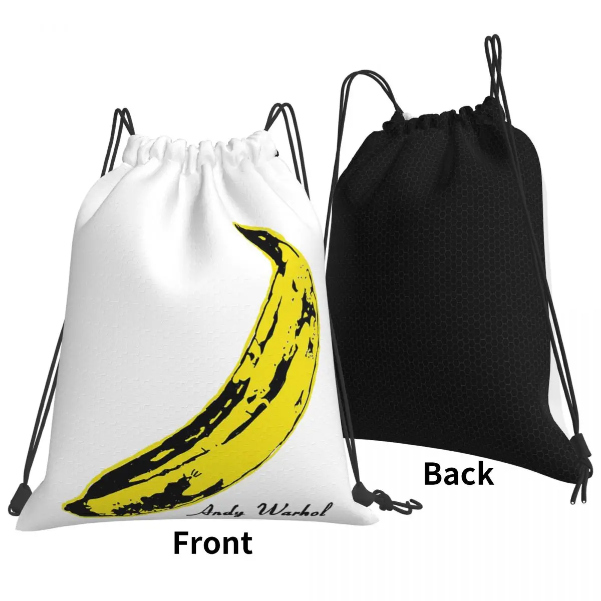 

Andy Warhol Sunset Cat Cattle Banana Backpacks Multi-function Drawstring Bags Storage Bag Book Bags for Travel Students