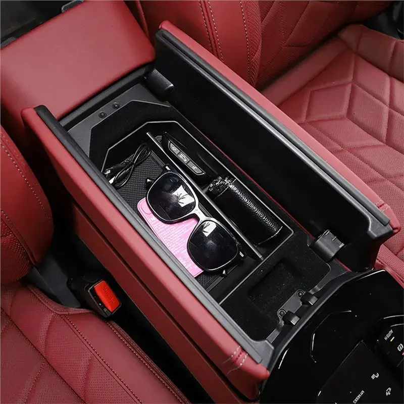 CYL-Center Console Armrest Box Organizer Tray Storage Box for BMW 5 Series G60 2024 Interior Accessories