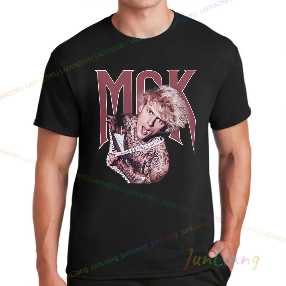 Gun Kelly Plain Shirt Vintage Unisex Streetwear Women's T-shirts Mgk Machine 100% Cotton Men/Women Clothing New in Tops & Tees