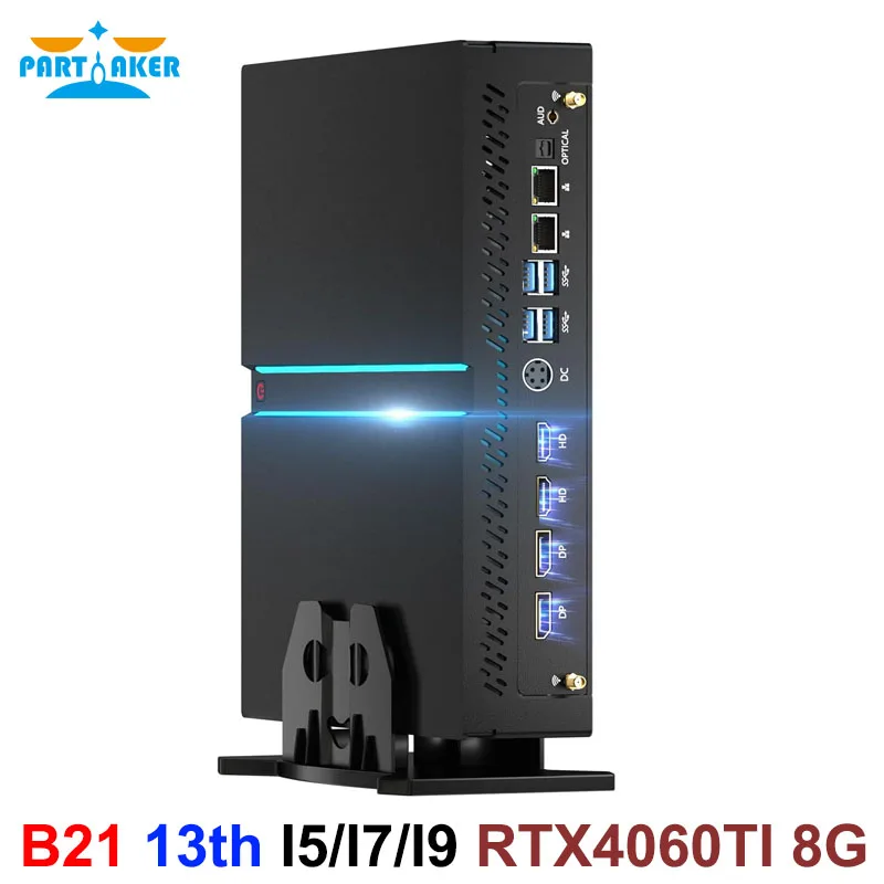 Mini PC Gaming Desktop with Intel I9 13900F/i7 13700F/i5 13400F NVIDIA RTX4060TI 8G WIFI6 Windows 11 Pre-installed for Gamers