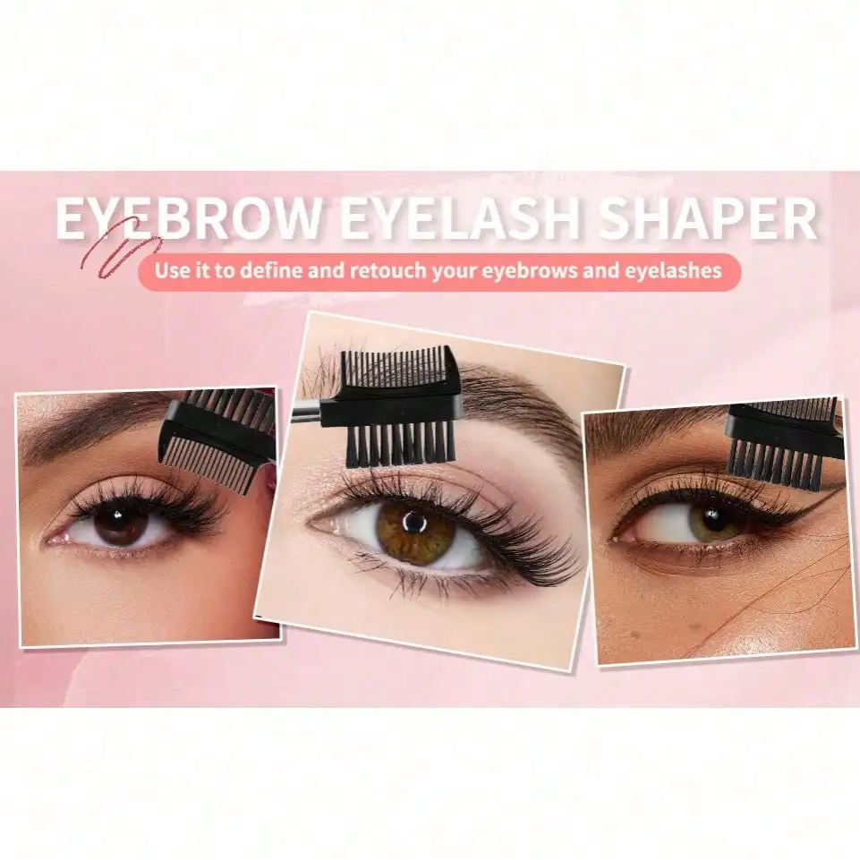 1PC Eyelash Comb & Eyebrow Brush 2-In-1 – Professional Makeup Tool For Eyelash Extensions, Great For Self-Use & Gifting