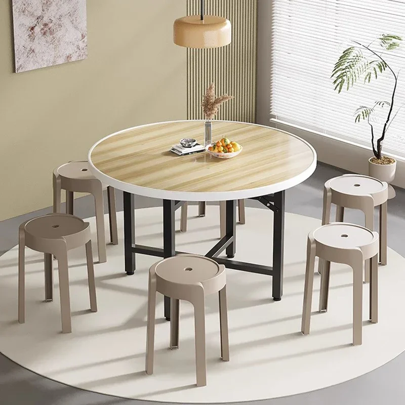 Luxury Round Restaurant Chairs Folding Marble High Mobile Restaurant Chairs Organizer Extendable Mesas De Comedor Home Furniture