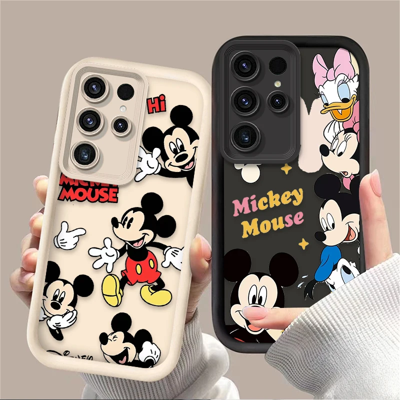 حافظة ديزني ميكي ميني لهاتف سامسونج جالاكسي S24 S25 S23 Ultra S22 S21 Plus FE A36 A56 A26 A16 A06 A15 A25 A35 A55 5G غطاء خلفي