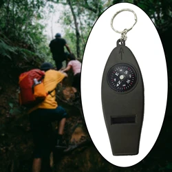 Düdük pusula balıkçılık acil yürüyüş için çok fonksiyonlu düdük düdük acil anahtarlık termometre Survival