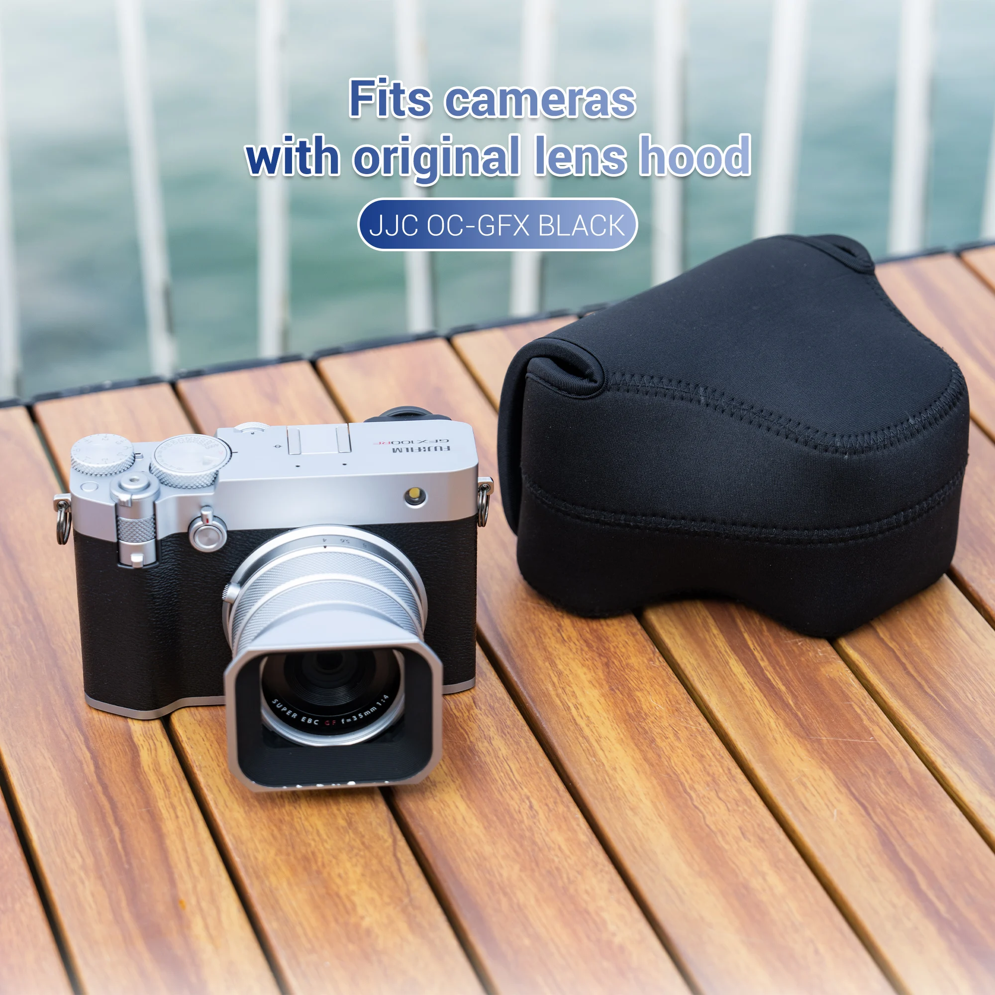 JJC Kameratasche Tasche für Fujifilm GFX100RF Weiche schwarze tragbare Tragetasche für Fujifilm GFX100RF