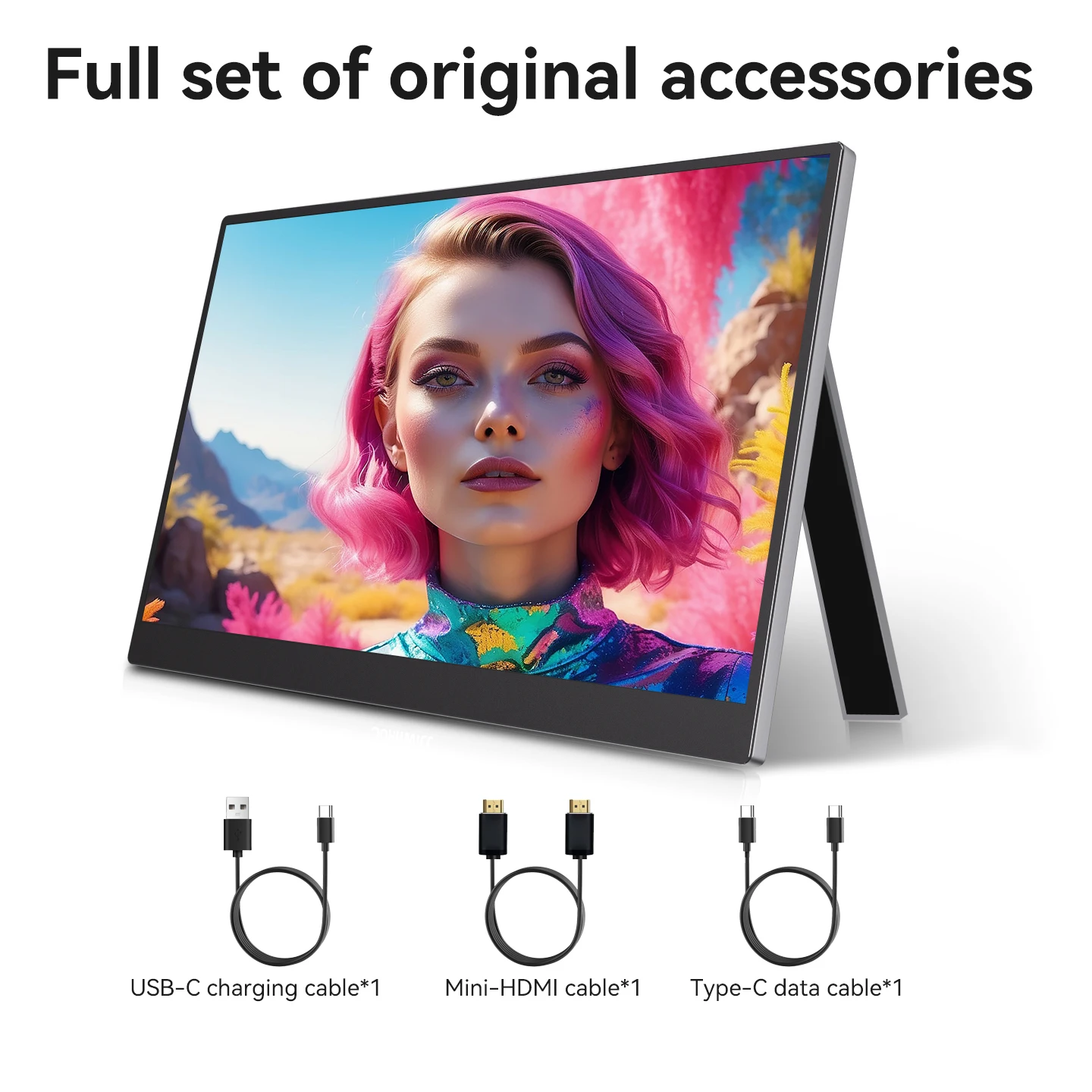 14 Inch Portable Touch Screen Monitor, USB C & HDMI Second Display for Laptop, PC, Mac, Phone, PS5, Xbox, Switch
