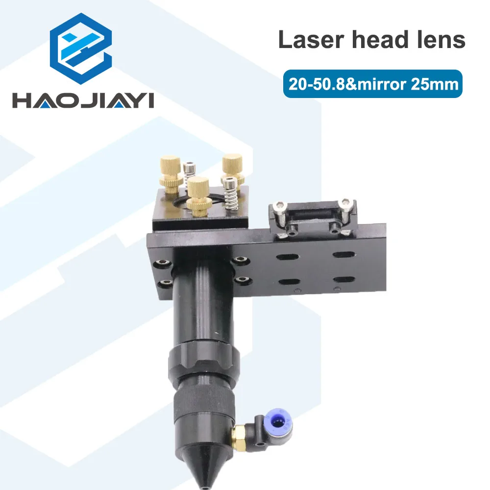 HAOJIAYI CO2 Laser Head for Focus Lens Dia.18 19 20 FL. 38.1 50.8 63.5 75 101.6 127mm & Mirror 25mm Mount for Laser Machine