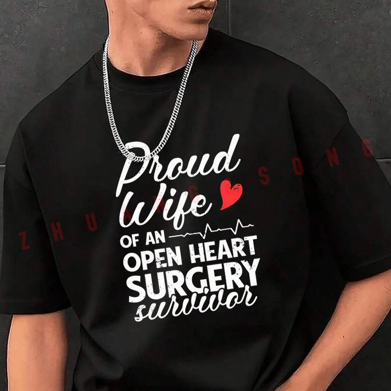 

Proud Wife Of An Open Men's Fashion T-shirt Casual Trendy Tshirts For Summer Comfortable Short Sleeve Tops