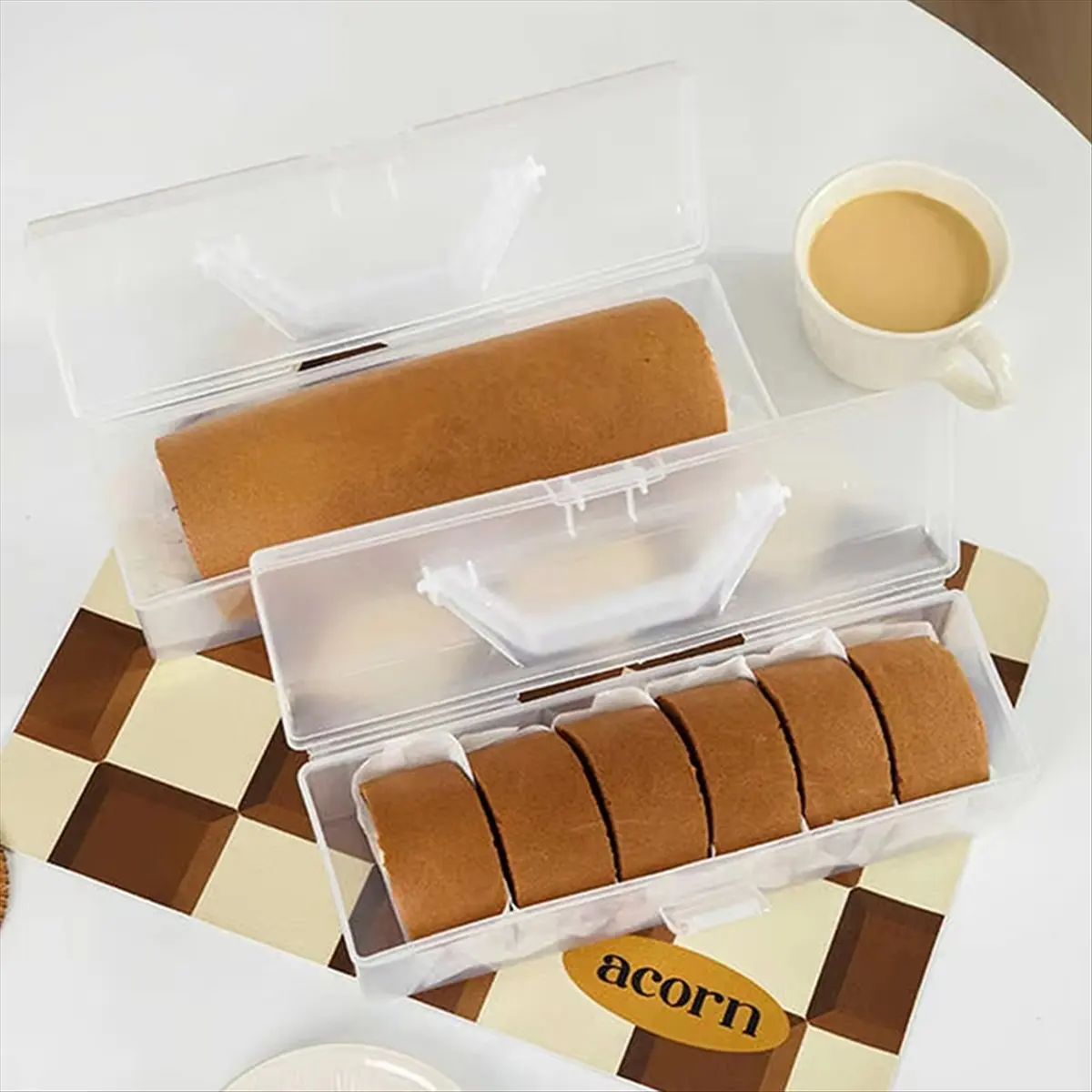 【POPULAR PICK】Transparent PVC Cake Box - Rectangular Storage Packaging for Desserts, , and Western Pastries