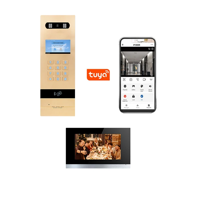 IP doorphone apartment intercom Standalone Tuya IP video intercom can work without indoor screen