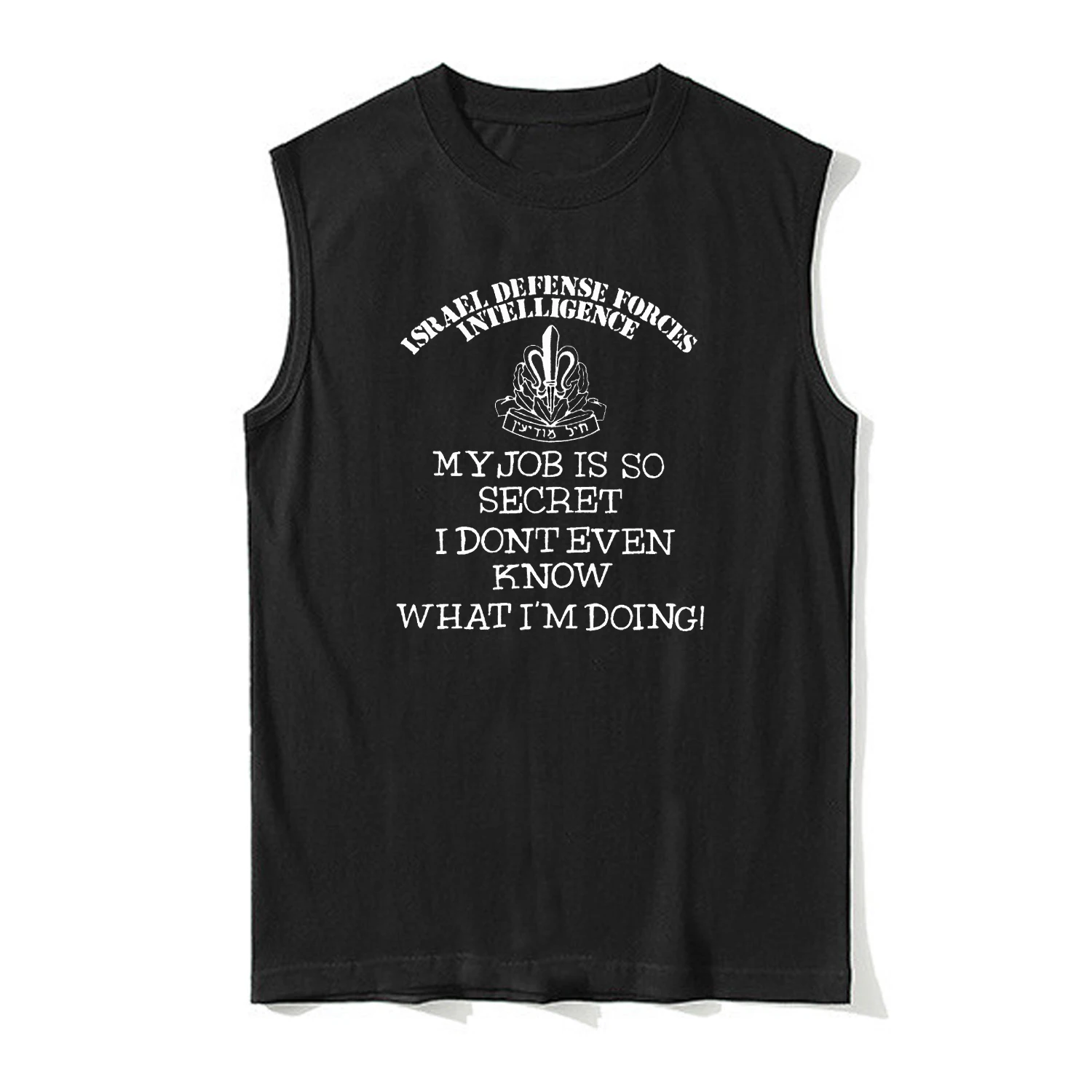 

Israel Defense Forces IDF Military Intelligence Tank Top 100% Cotton O-Neck Summer Casual Mens Vest Sleeveless Tee Shirt
