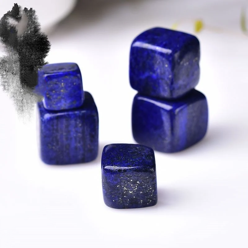 1Pcs Blue Stone Natural Lazurite Cube Lazurite Specimen Crystal Ore Science Popularization Home Fish Tank Decoration Gift