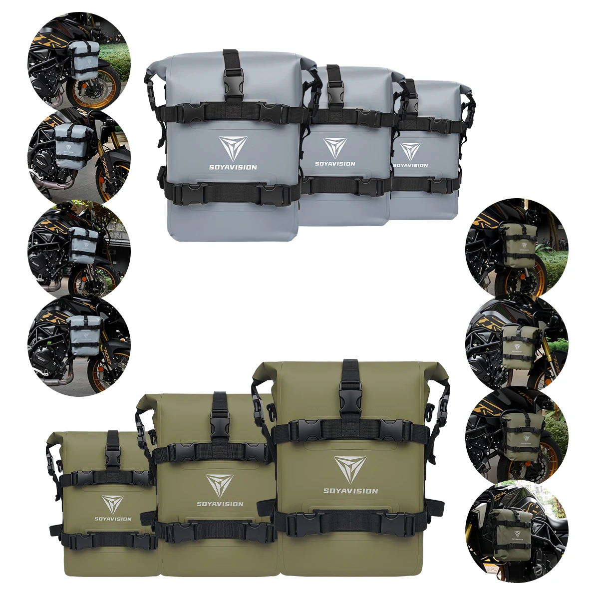 

1/2PC Motorcycle Bumper Bag For BMW R1200GS R1250GS ADV For HONDA NC750X CB500X Waterproof Crash Bars Bag Bumper Repair Tool Bag