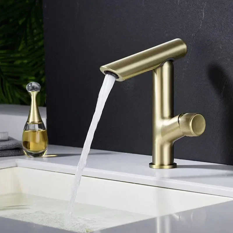 Single Handle Bathroom Vessel Sink Faucet 1 Hole Deck Mount Lavatory Basin Mixer Tap Chrome/Brushed Gold/Grey/Black Brass