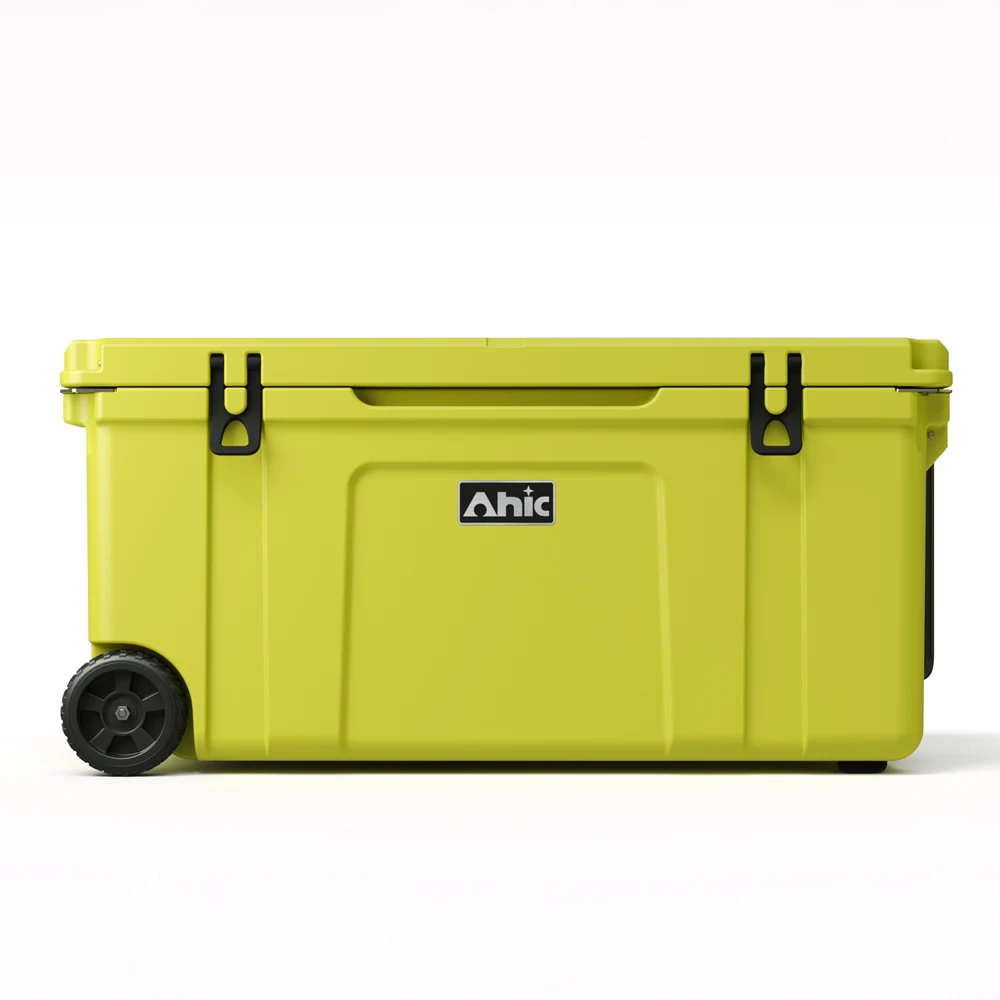 Custom Portable 120L Beach Fishing Cooler Rotomolded Wheeled Ice Chest With Thermal Feature For Food Storage For Camping
