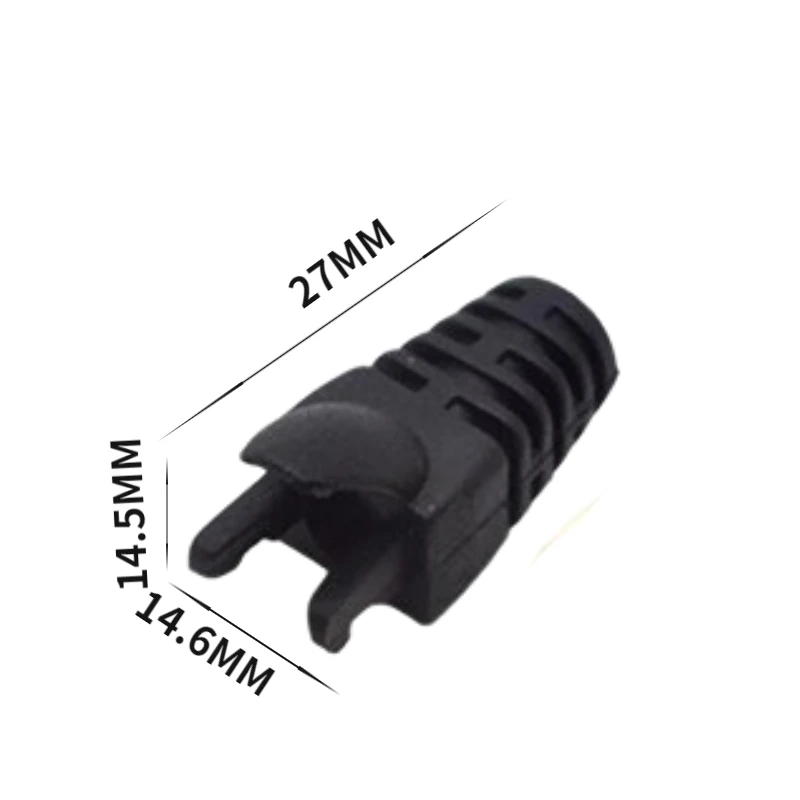 Rede de Computador Adaptador Internet Bainha Cabeça de Cristal, RJ45, CAT.6, CAT.5 com Cauda Garra, 8P8C, 100Pcs