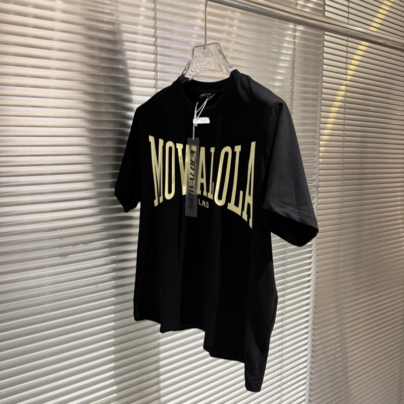

American Mowalola Tshirts Logo Slogan Printed High Quality Short Sleeve Tee Men Women Streetwear