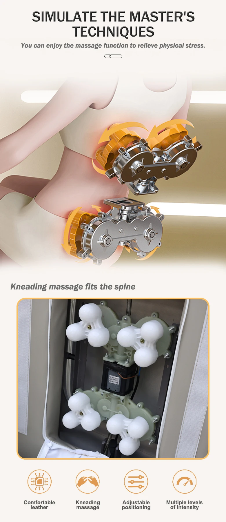 Tragbares Fußmassage-Sofa, ausgestattet mit hochdichtem Rückprall-Schaumstoffkissen, Rückenmassagefunktion, kein Wasseranschluss erforderlich. – Detail 3