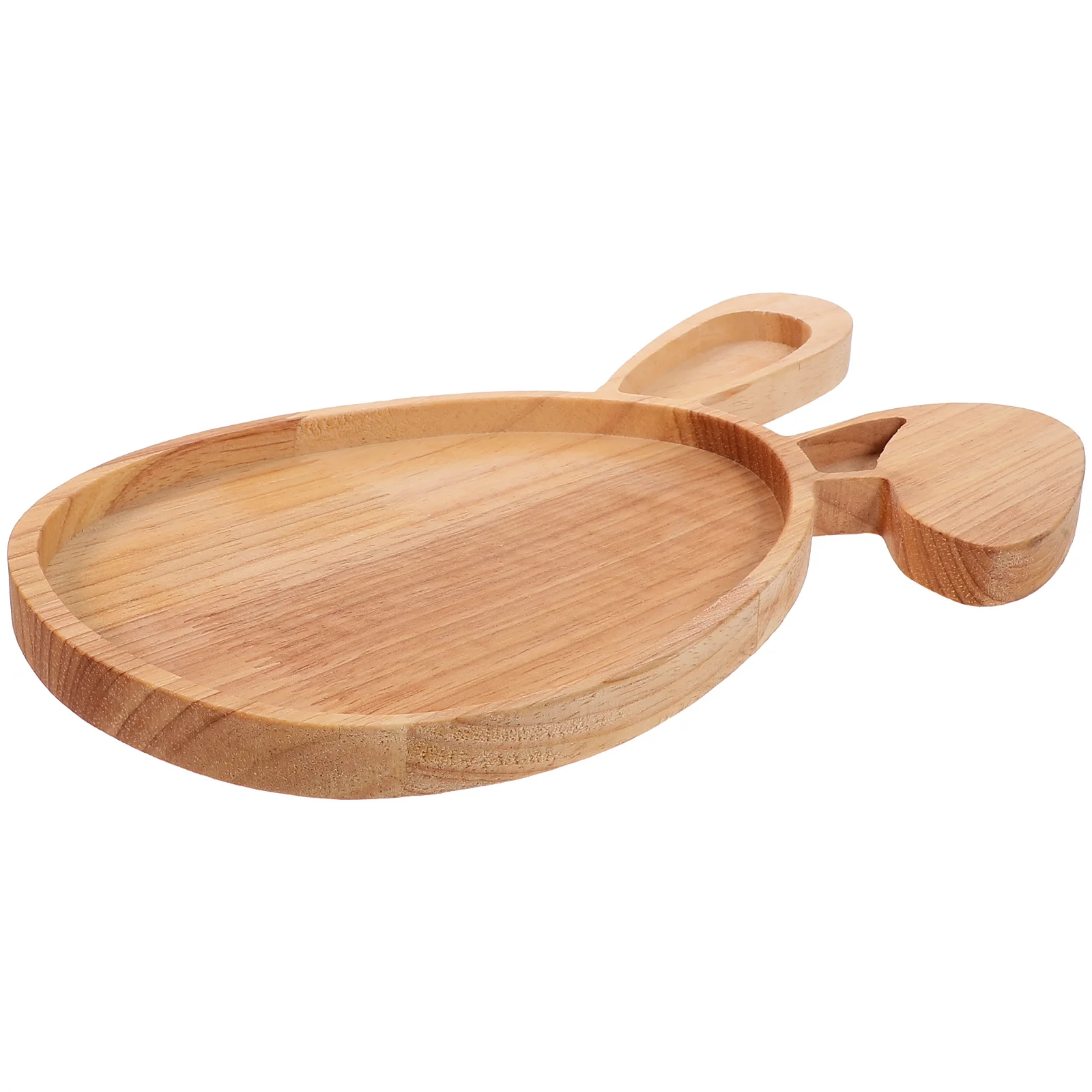 

Wicker Rabbit Serving Tray Child Food Containers with Lids Aquarium Wood Bread Display Wooden Plate