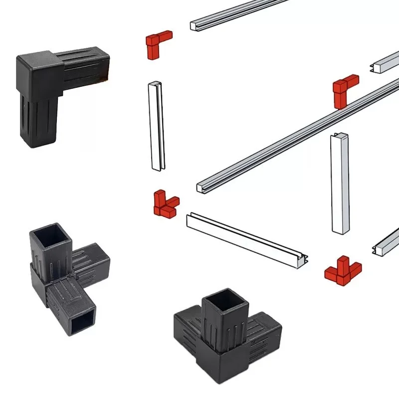 ABS Plastic Pipe Fittings 20mm Right Angle Elbow Steel Pipe Plastic Frame Fastener Connector Rack Connection Accessory