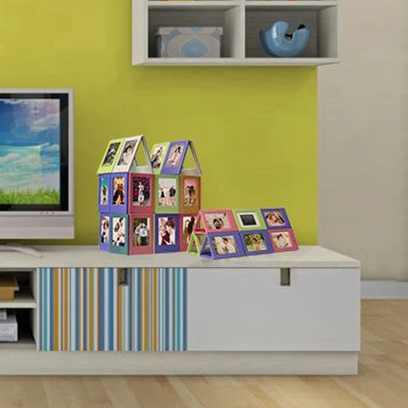 Polaroid Photo Frame para Geladeira, DIY Tabela de exibição combinação folha magnética, 3 polegadas, Novo