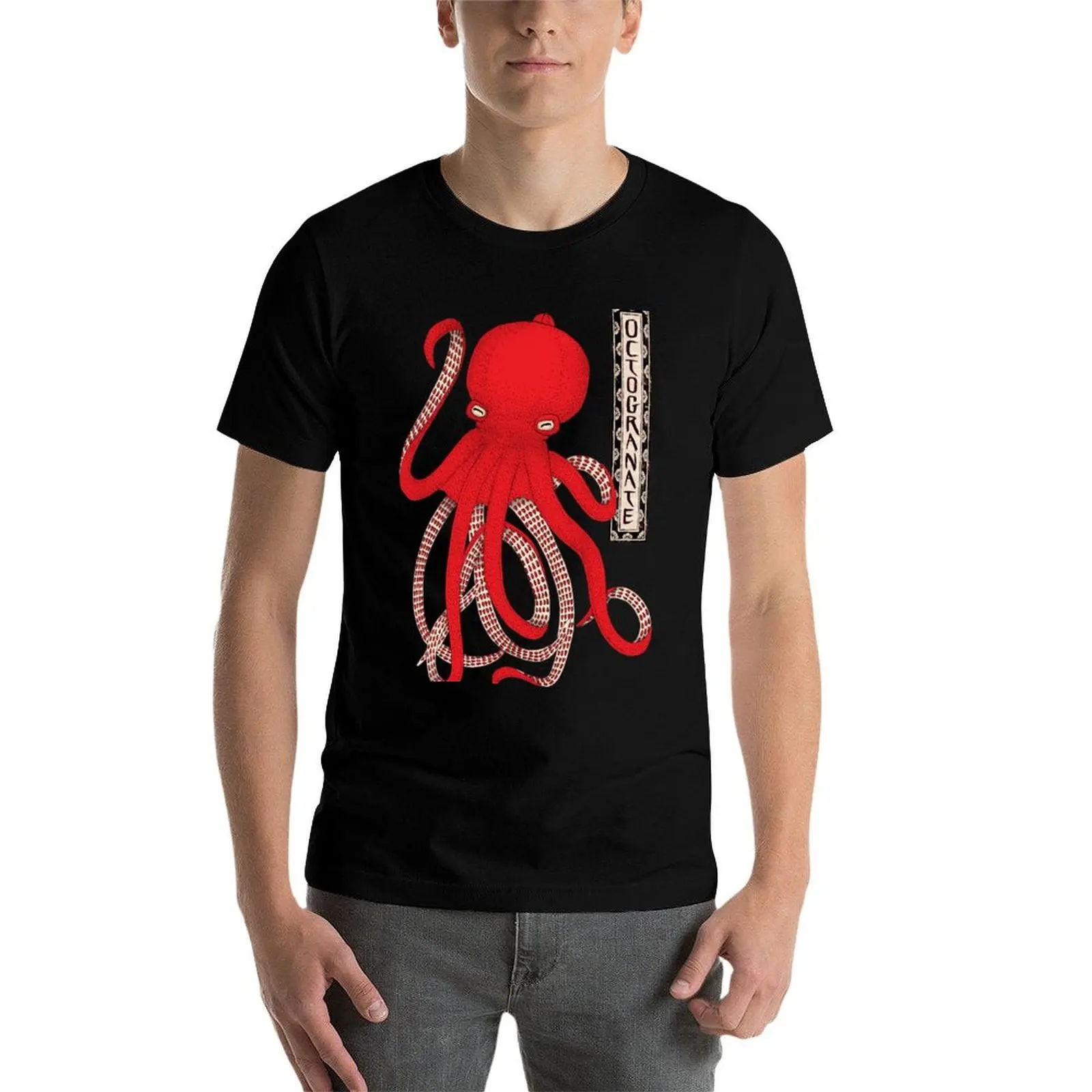 Pomegranate Octopus Octogranate T-Shirt funny t shirts cotton cotton tshirt 100% T-Shirt