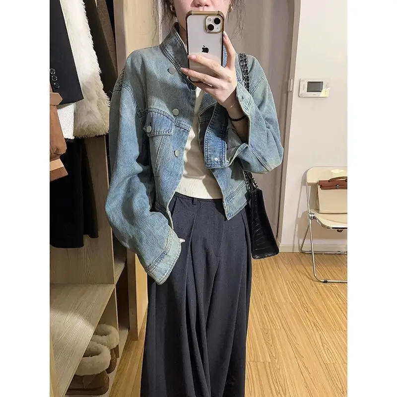 

Куртки женские, женская одежда, кожаные бомберы Y2K, модная повседневная облегающая зимняя теплая верхняя одежда на пуговицах спереди, оверсайз, гранж