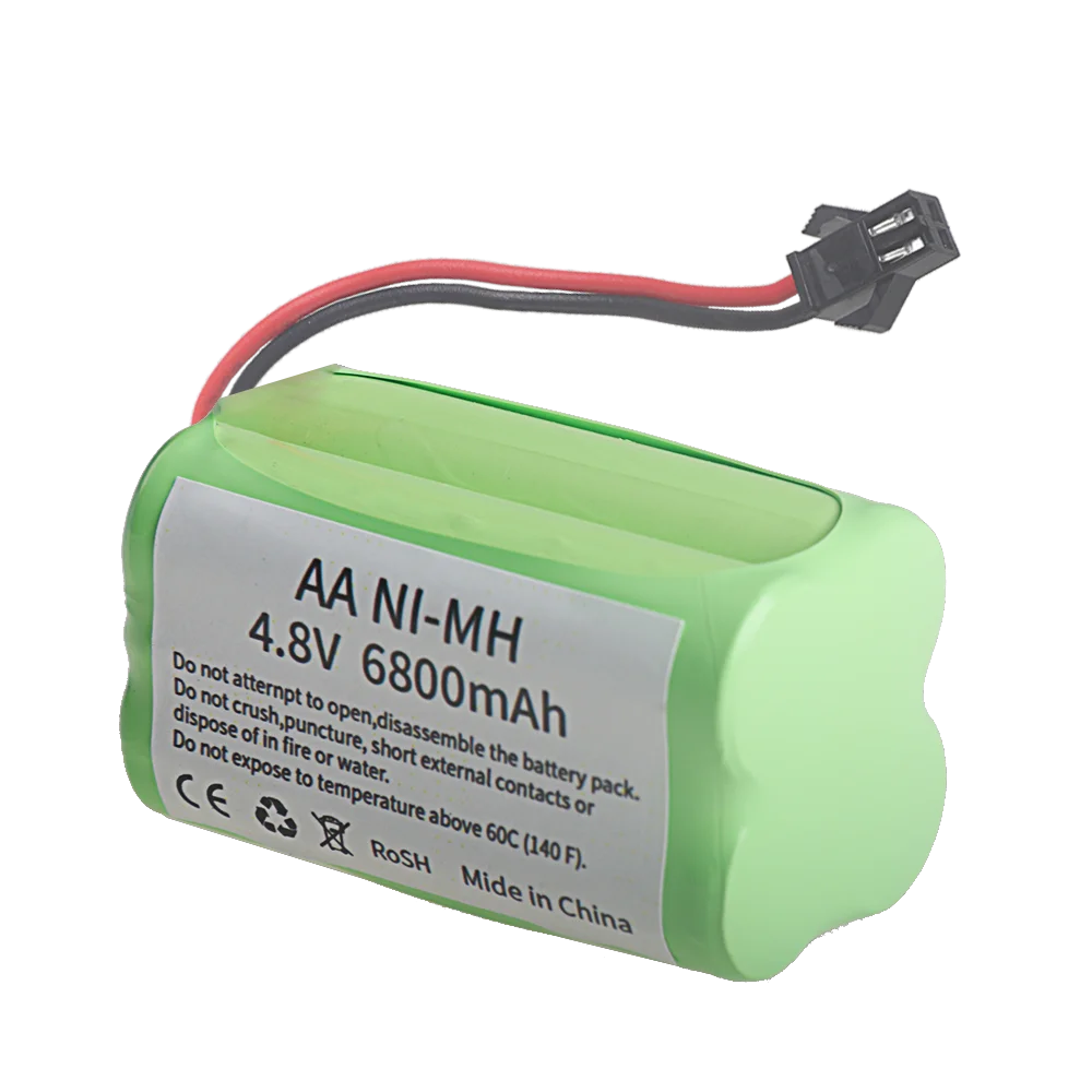 4.8V 6800mAh Rechargeable NiMH Battery For RC Cars Robots Tank Gun Boats toys parts T Model With SM Plug AA 4.8 v Battery Pack