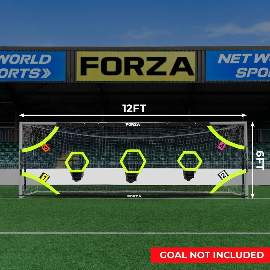 FORZA Pro Soccer Target Sheets Soccer Goal Target Net Scoring Zones for Improving Shooting Accuracy [4 Styles 10 Size Options]