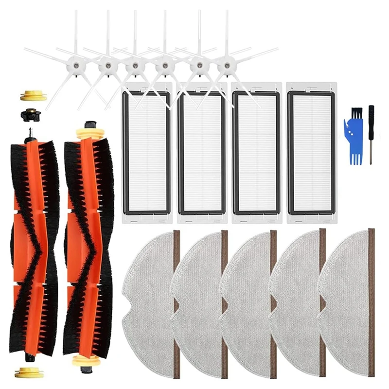 مكنسة كهربائية Roborock-Pure Robot ، فرشاة جانبية رئيسية ، فلتر Hepa ، قطع قماش ممسحة لـ Xiaomi ، S6 ، S60 ، S65 ، S5 MAX ، S6 MaxV