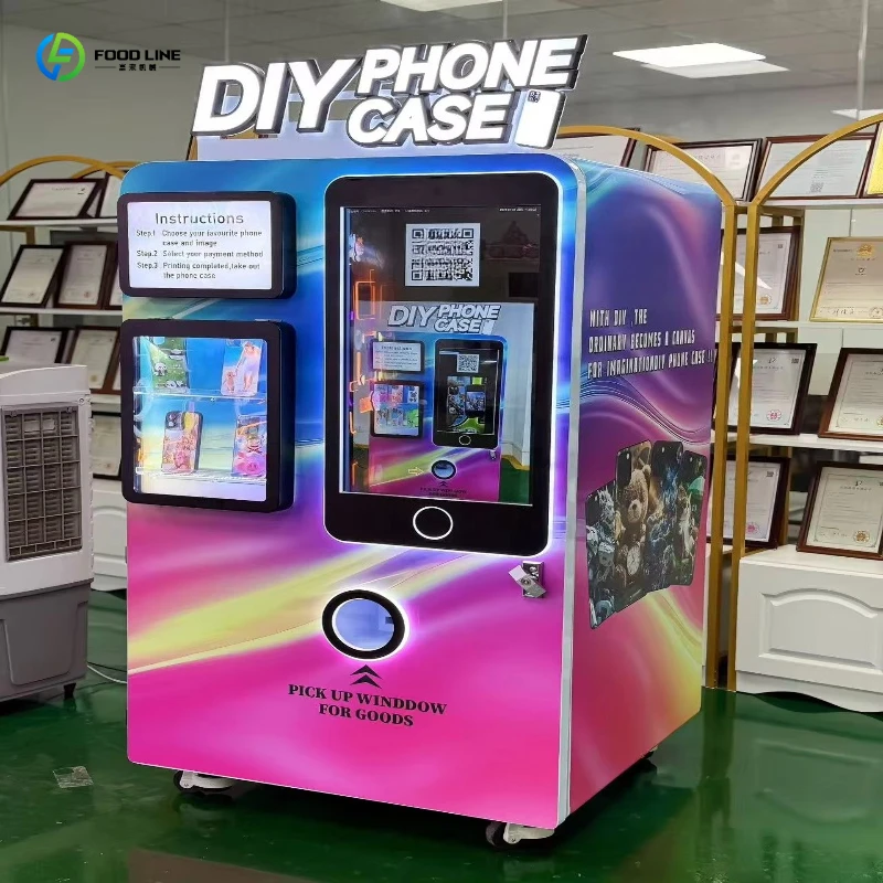 2026 New Automatic Phone case Vender Printing DIY Smart Equipment for Resort Hotel Customized