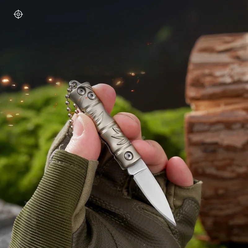 Folding Knife Outdoor Stainless Steel Folding Knife Zinc Alloy Small Knife Portable Mini Knife Creative Keychain