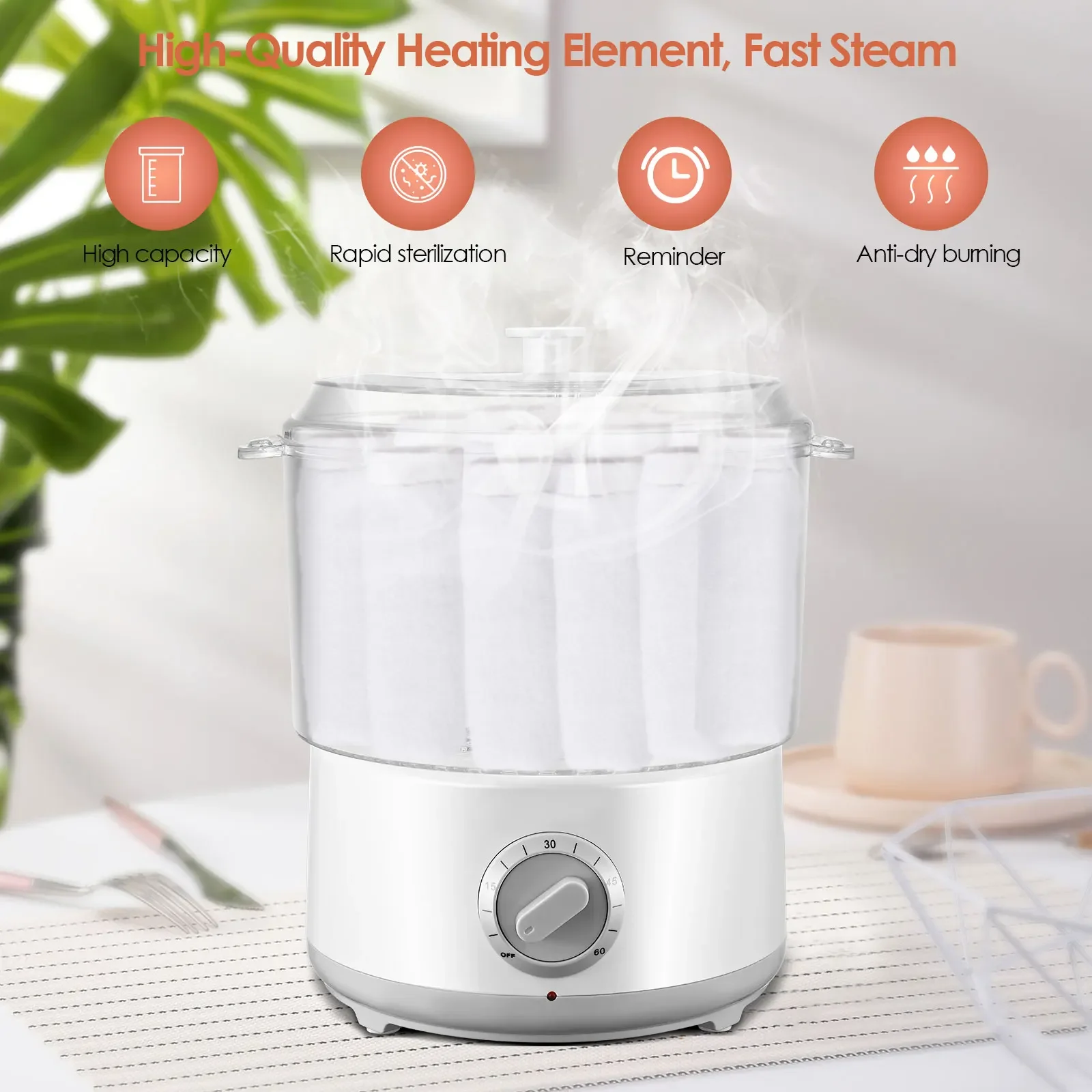 Towel Steamer Heater Quick Heating 10 Minutes Hot Towel Warmer Stove Hand Warmers SPA Facial Skin Moisturizing Tool with Clip