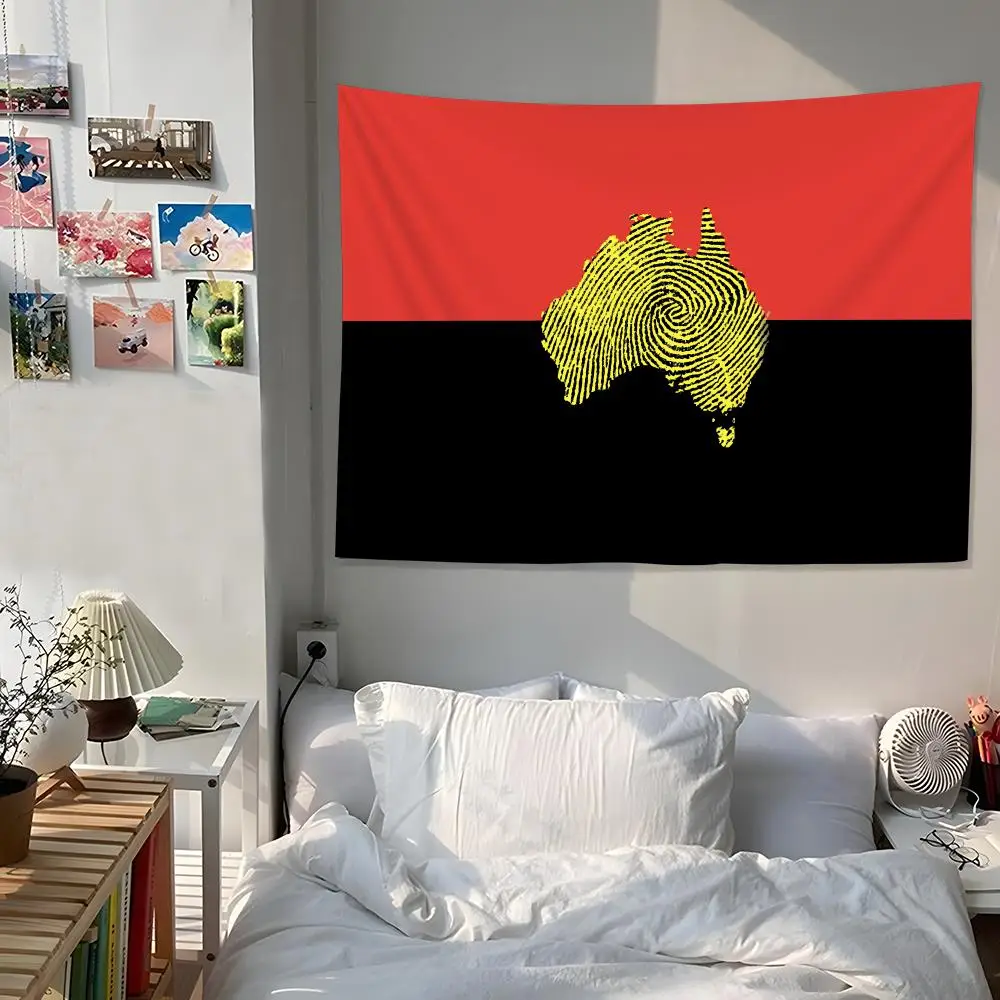 Australian Aboriginal Tapestry Custom Living Bedroom Party Dormitory Interior Wall Bohemian Decoration Attached Clip