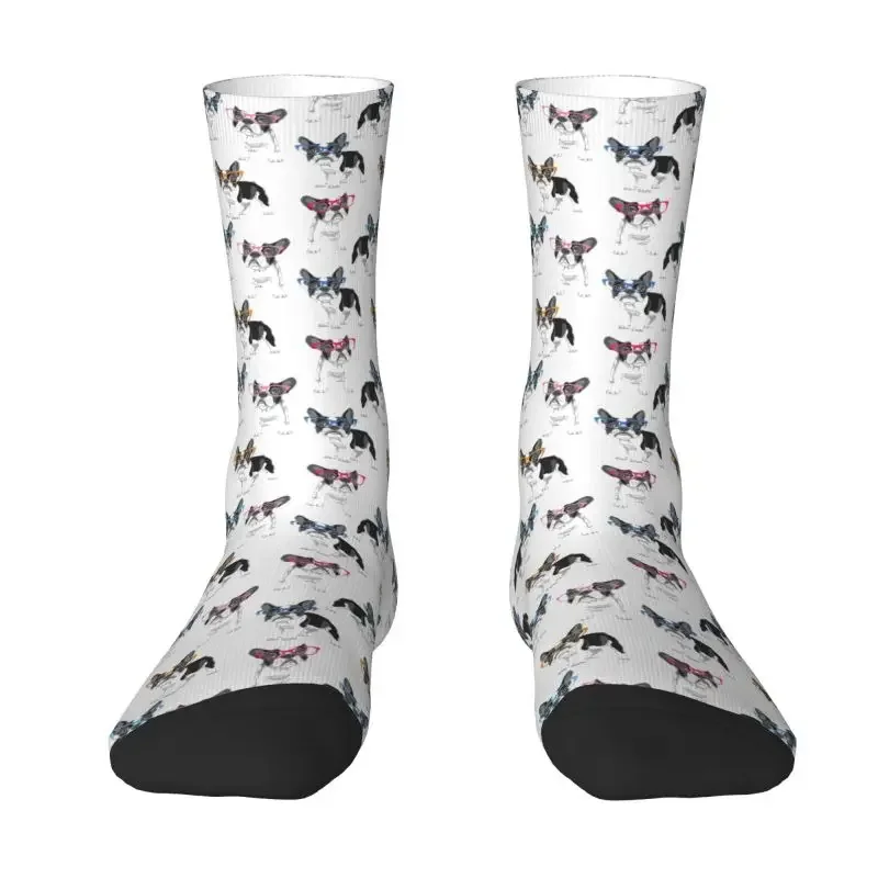 French Bulldog Men's Crew Socks Unisex Kawaii Spring Summer Autumn Winter Dress Socks