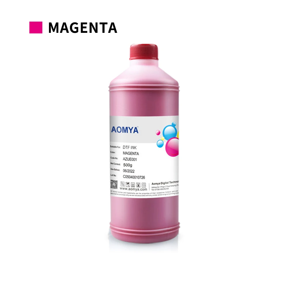 Aomya 500ML DTF Ink Transfer Film Tinta DTF For Epson DX5 DX6 DX7 XP600 i3200 PrintHead L1800 F2100 F3070 L805 L800 High Quality