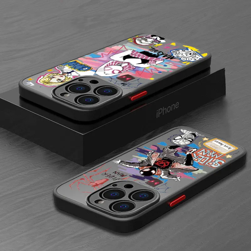 Marvel Spider Man Miles Morales Phone Case For iPhone 17 16 15 Pro Max Case 14 13 12 11 Pro Max 16e 17e Air XS XR X 8 Plus Cover - view 3