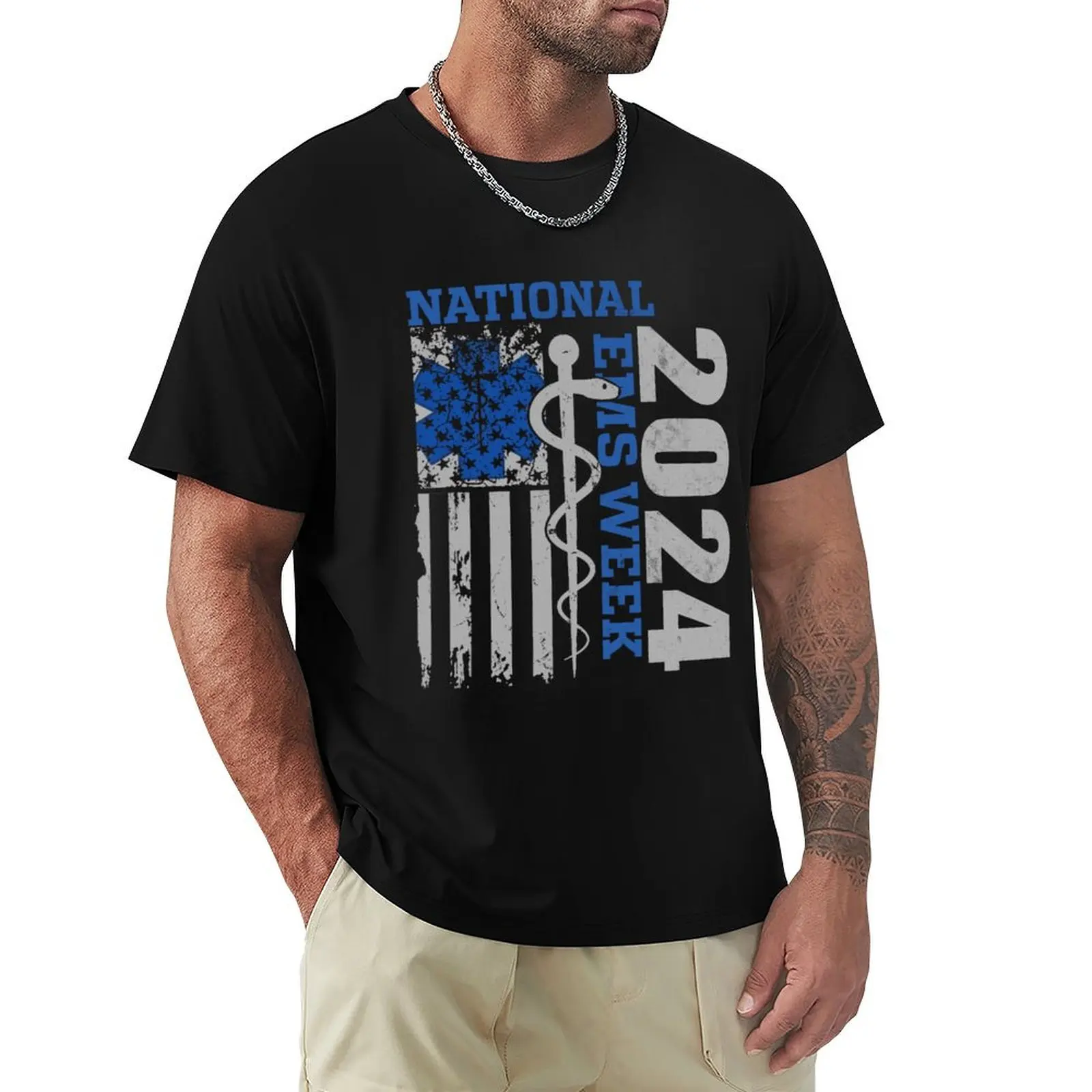 

National EMS Week 2024 Shirt, USA Flag Emergency Medical Services, EMS Nurse Gift, Paramedic Nurse T shirt, Emt Tee T-Shirt