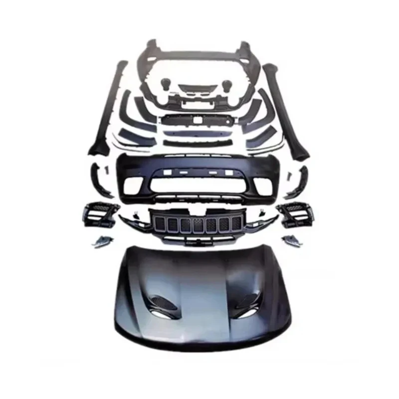 Suitable 2018-up Vehicle Exterior Conversion Kit - Front Bumper Grille Hood & Side Skirt Body Parts