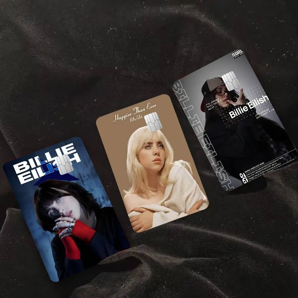 Singer B-BillieS E-EilishS 100% Hot Sale Amine Credit Debit Bank Card Bus Card Film Skin Sticker