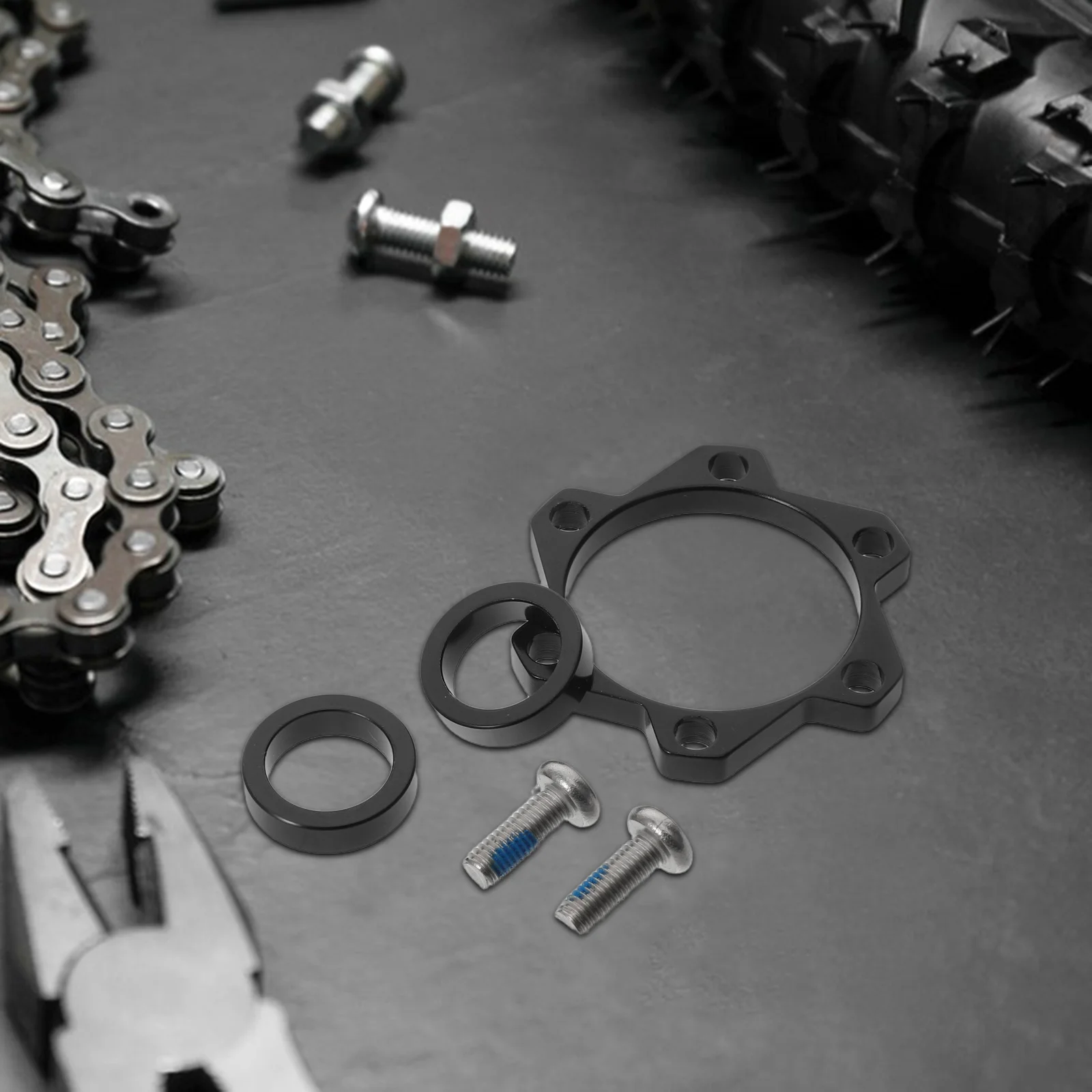 

1Set Bike Disc Brake Adapter Rotor Mounting Spacer Hub Conversion Thru Axle Non Boost to Boost Fork Booster Kit