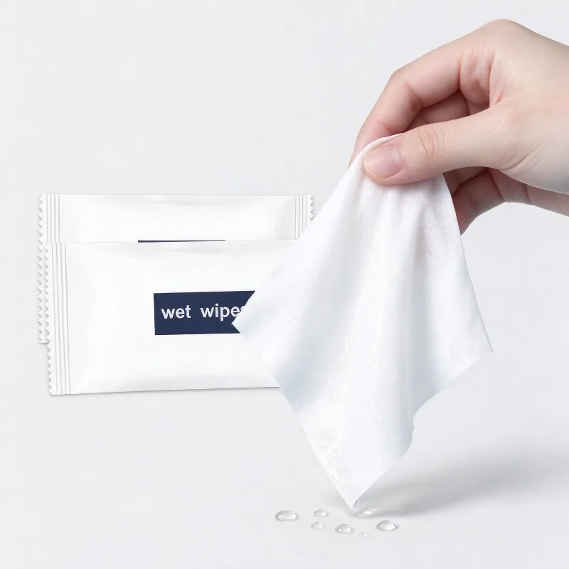 100PCS Portable Disposable Hand Wet Wipes Single Wrap Cleaning Wipes for Outdoor Camping Travel Workout on The Go