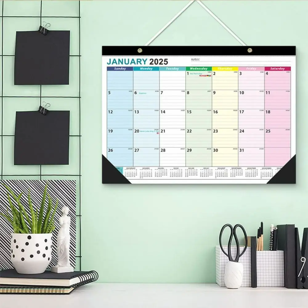 High-quality Daily/Monthly Plan 2025 Wall Calendar Memo Hanging Calendar Monthly Planner Office