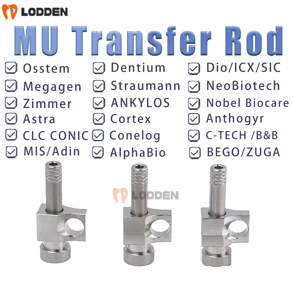 Dental Multi-Unit Transfer Rod Open Window Transfer Fixture for Osstem/Dentium/Megagen/NeoBiotech/Straumann/Anthogyr/MIS/Adin