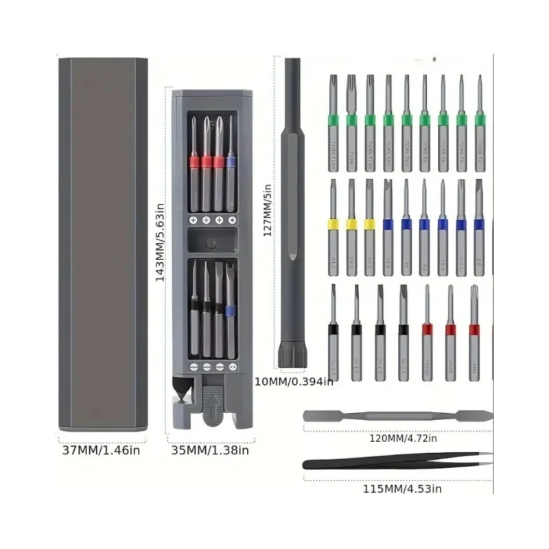 30 in 1 manual disassembly multifunctional repair computer, mobile phone, watch, precision square bucket screwdriver set