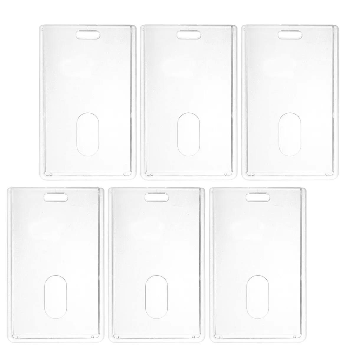 

6Pcs Id Badge Holder Clear Acrylic Credit Card Holder Secure Dry Storage for Important Documents Lightweight Easy Carry for Work