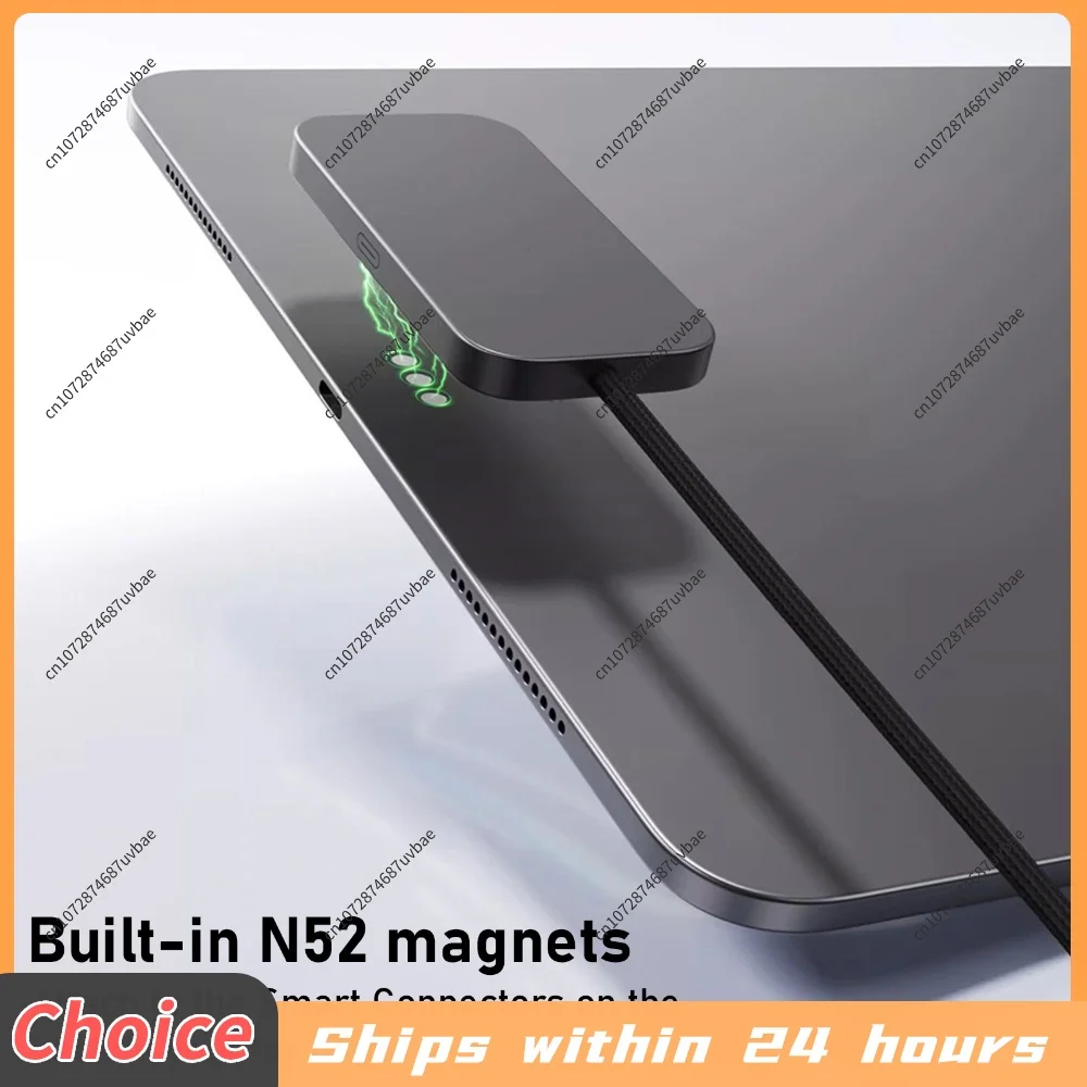 For for iPad Pro Magnetic Fast Charging Smart Connector Charger Wireless Charging Pad Charger-Fast Charging Pad W/ USB-C Cable