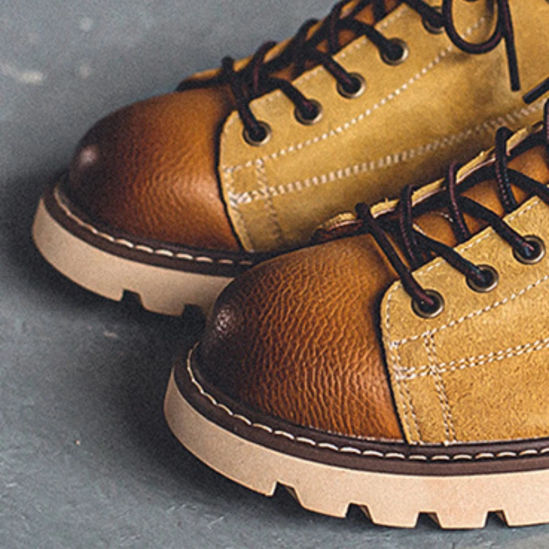 Men Leather Casual Shoes Comfortable Platform Shoes Suede Genuine 2023 British Style Lace-Up Shoes Outdoor Low Ankle Men Shoer